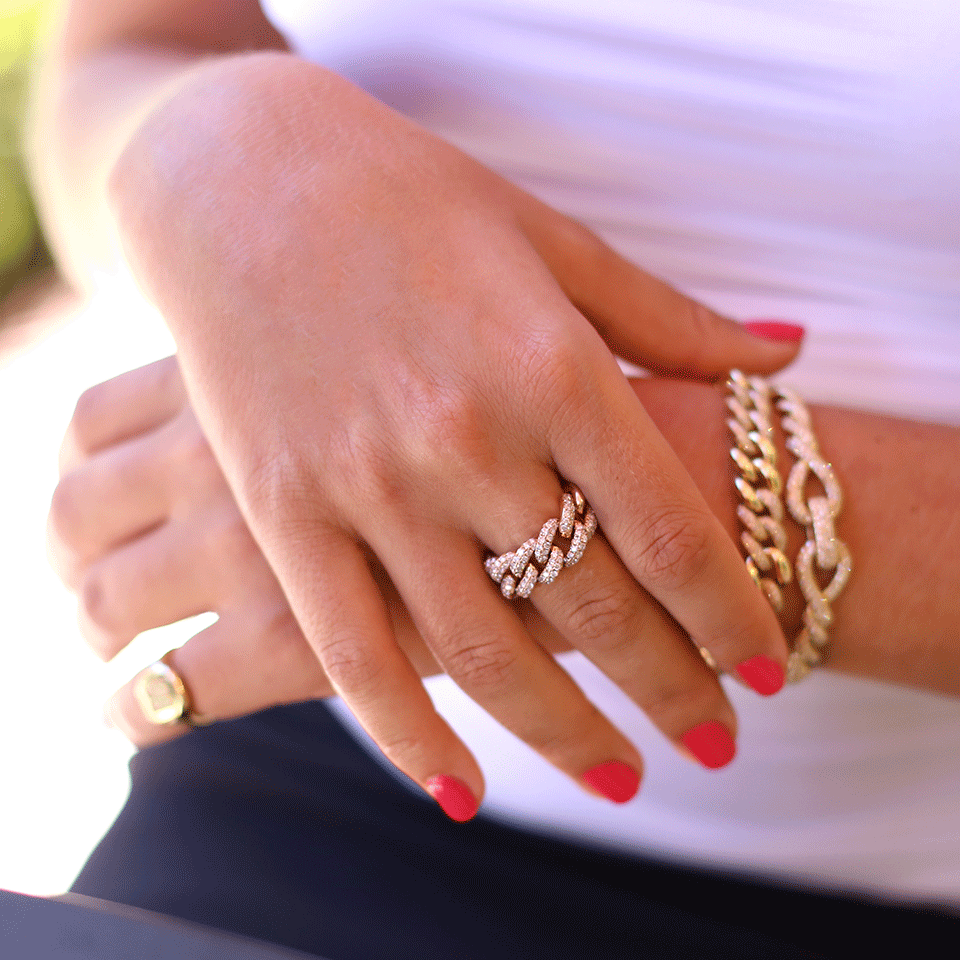 SHAY JEWELRY-Essential Jumbo Link Ring-ROSE GOLD