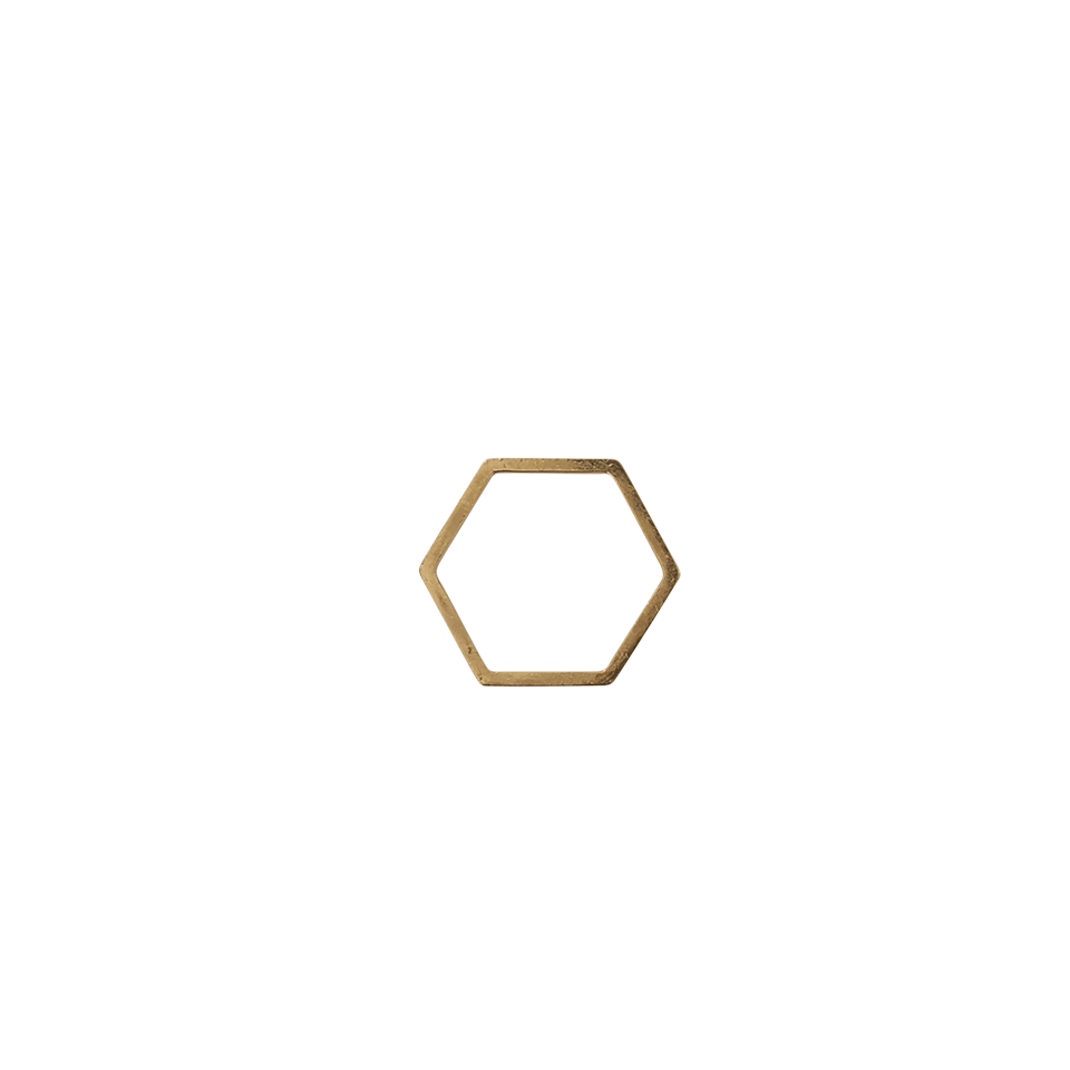 SHAY JEWELRY-Hexagon Ring-YELLOW GOLD