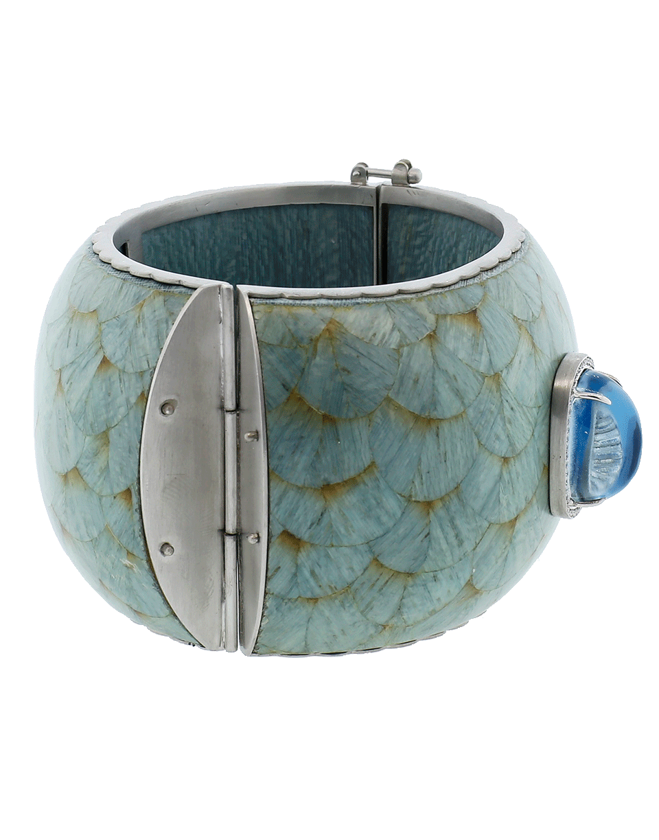 Marquetry Light Blue Cuff Bracelet JEWELRYFINE JEWELBRACELET O SILVIA FURMANOVICH   
