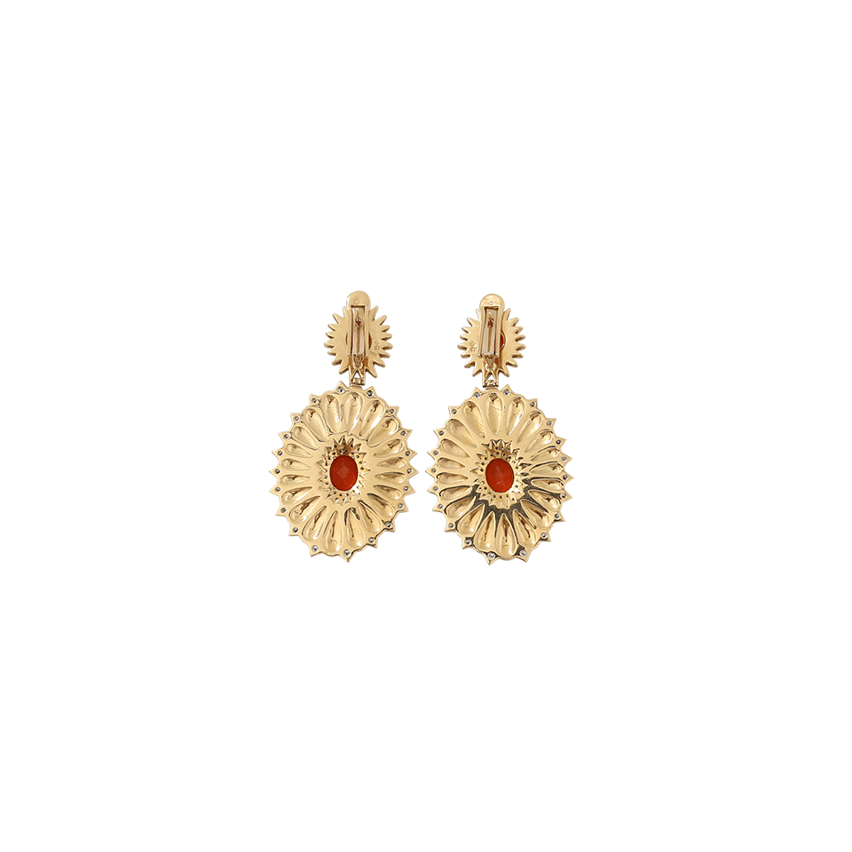 SILVIA FURMANOVICH-Fire Opal And Diamond Earrings-YELLOW GOLD