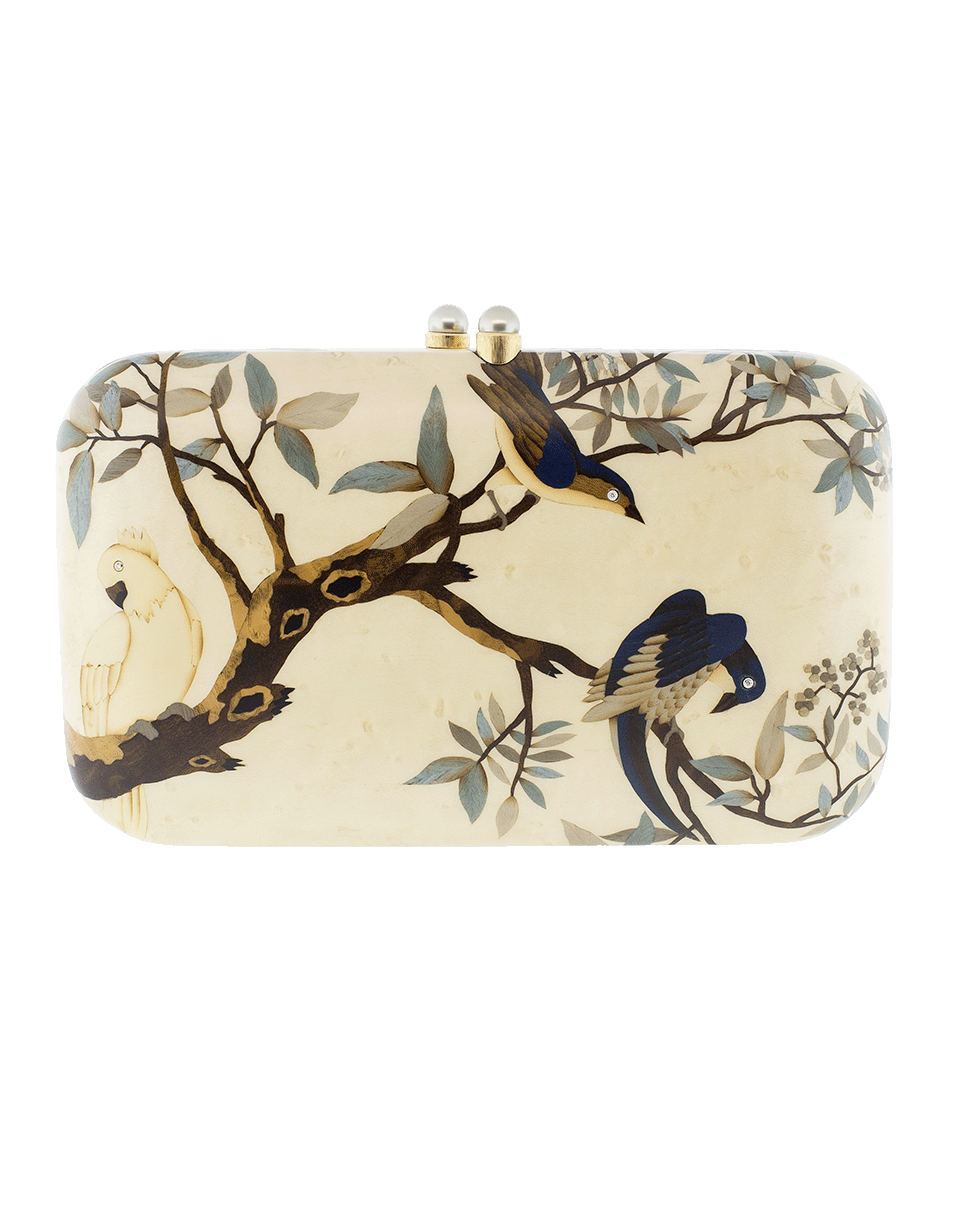 SILVIA FURMANOVICH-Marquetry Bird Clutch-YELLOW GOLD