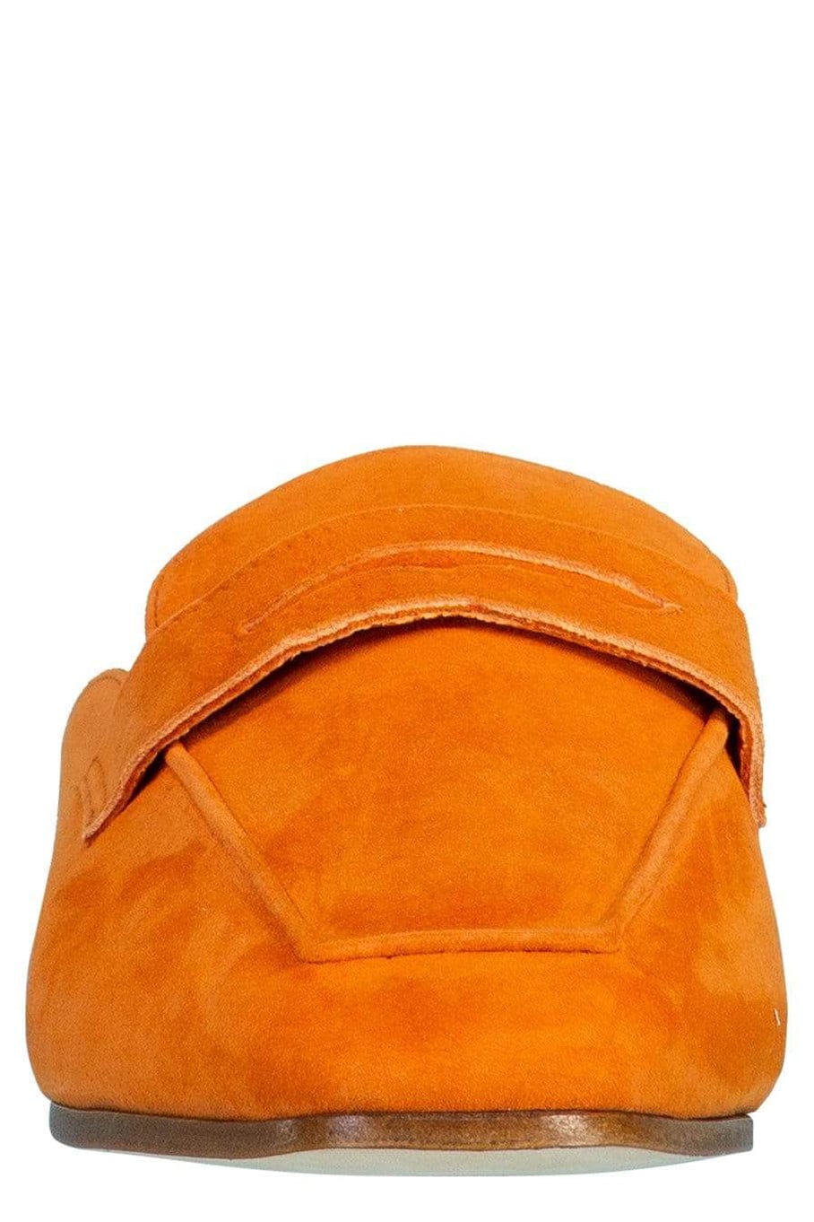 SOPHIQUE-Orange Riviera Suede Leather Mule-