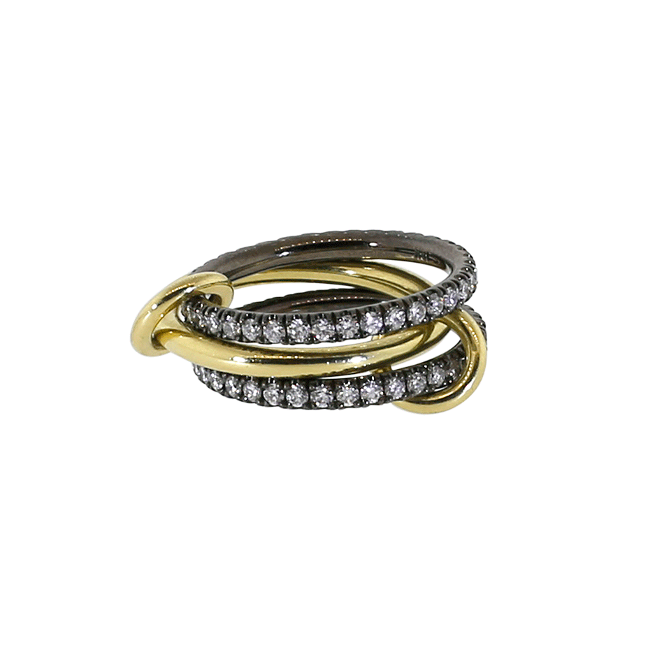 SPINELLI KILCOLLIN-Celeste Diamond 3 Linked Rings-YELLOW GOLD