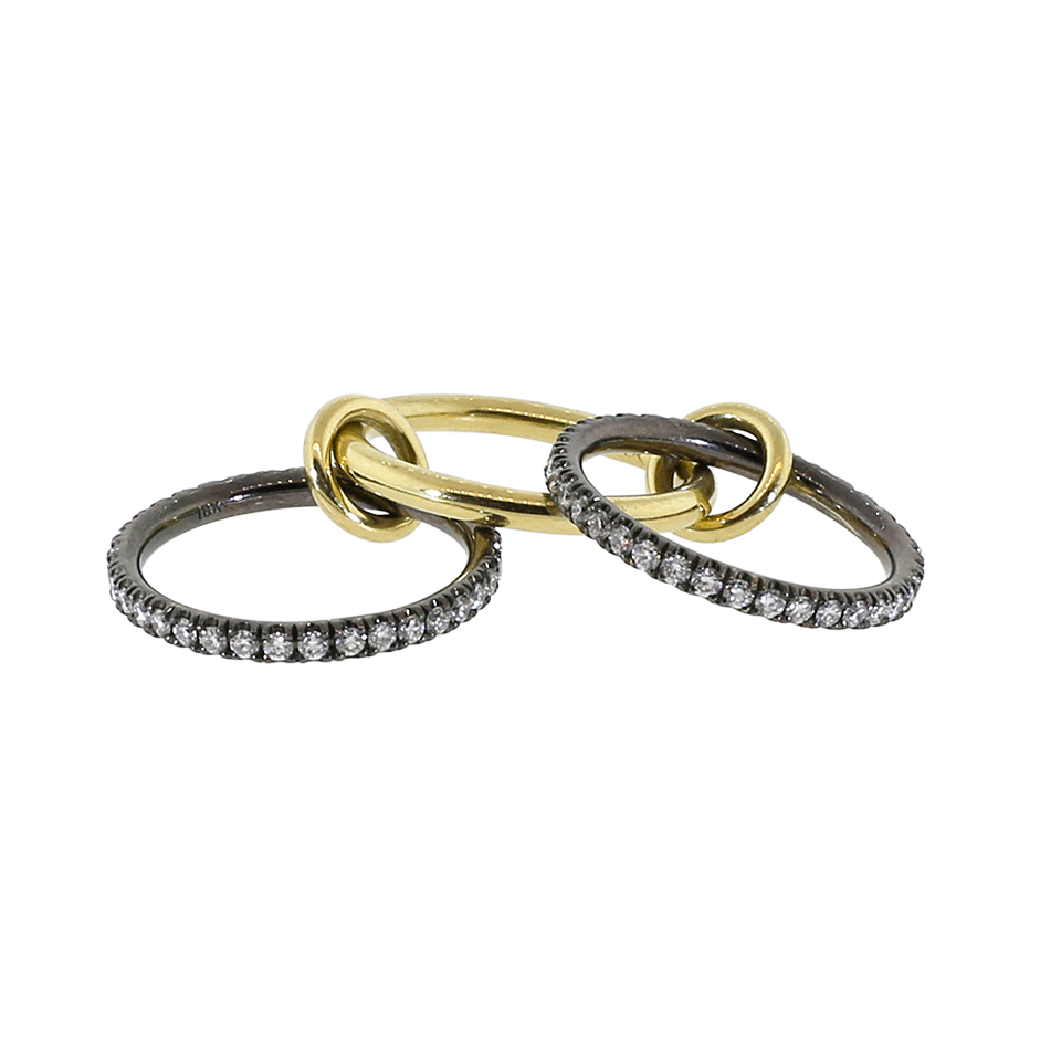 SPINELLI KILCOLLIN-Celeste Diamond 3 Linked Rings-YELLOW GOLD