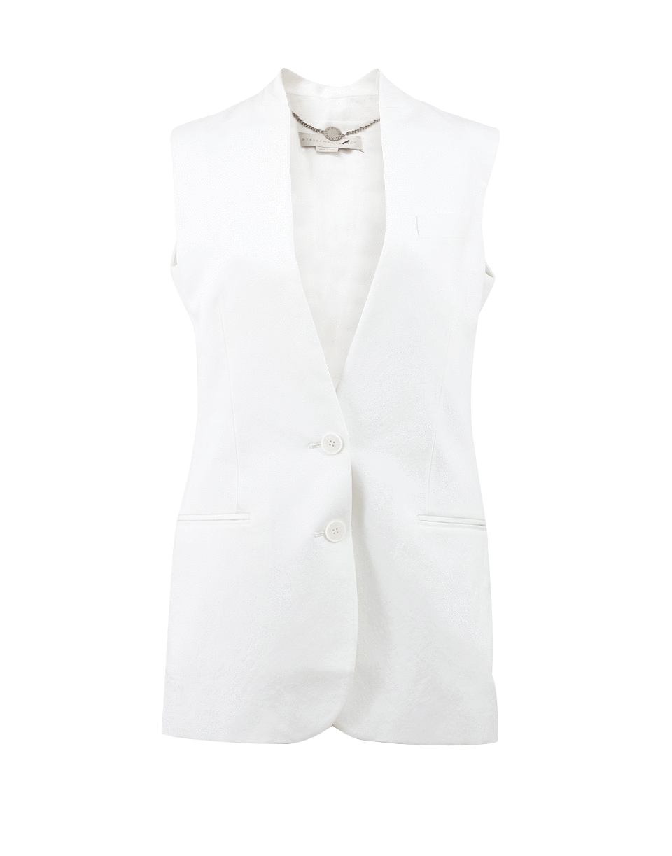 Asymmetrical Washed Cotton Vest CLOTHINGJACKETVESTS STELLA MCCARTNEY   