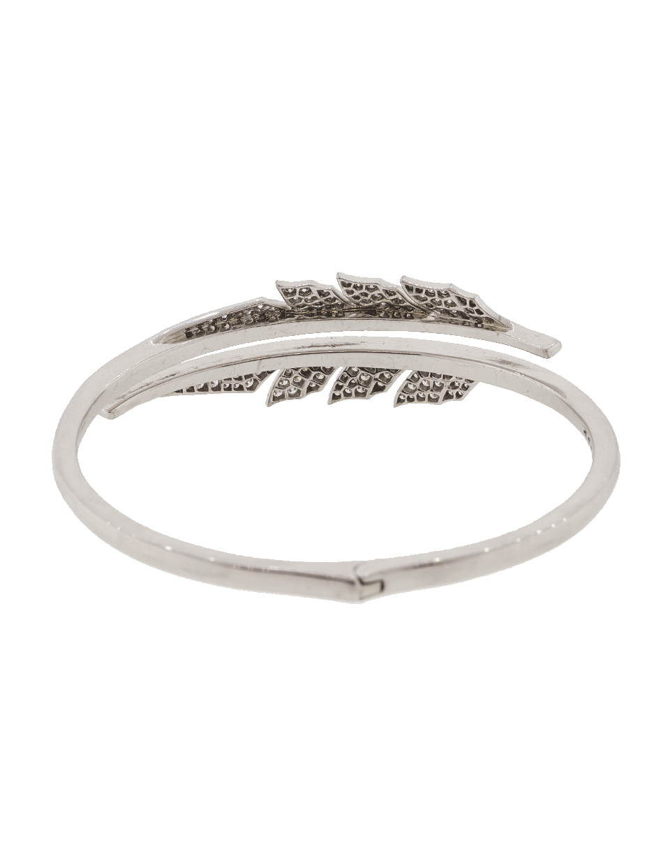 STEPHEN WEBSTER-Pave Diamond Open Feather Bracelet-WHITE GOLD