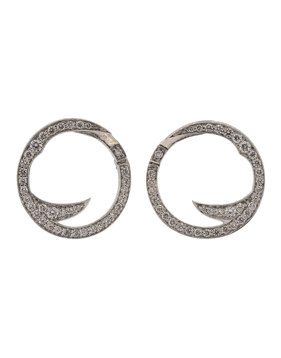 STEPHEN WEBSTER-Mini Thorn Hoop Earrings-WHITE GOLD