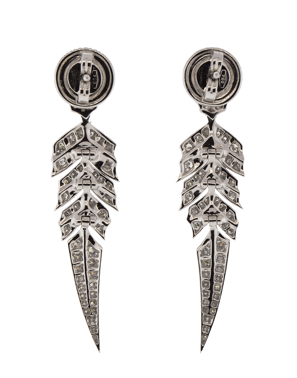 STEPHEN WEBSTER-Pave Diamond Short Earrings-WHITE GOLD