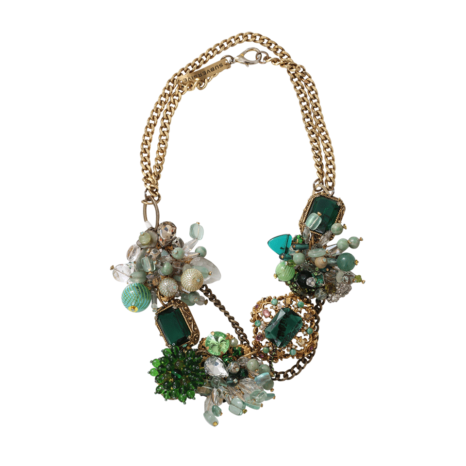SUBVERSIVE JEWELRY-Emerald Wreath Necklace-GREEN