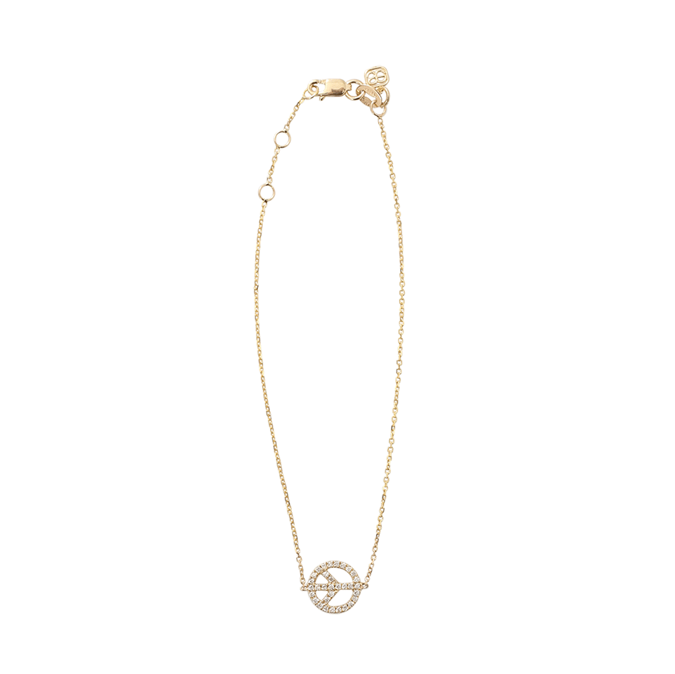SYDNEY EVAN-Peace Diamond Pave Bracelet-YELLOW GOLD
