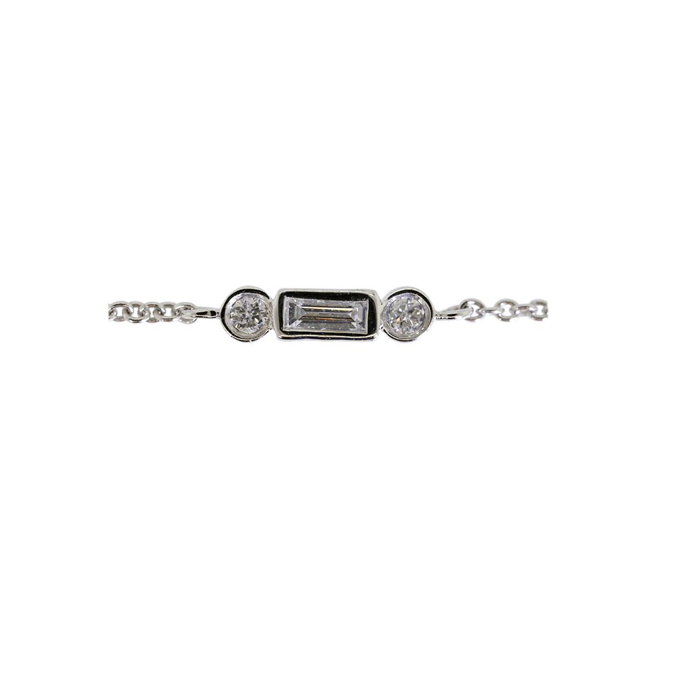 SYDNEY EVAN-Baguette Diamond Bezel Chain Choker-WHITE GOLD