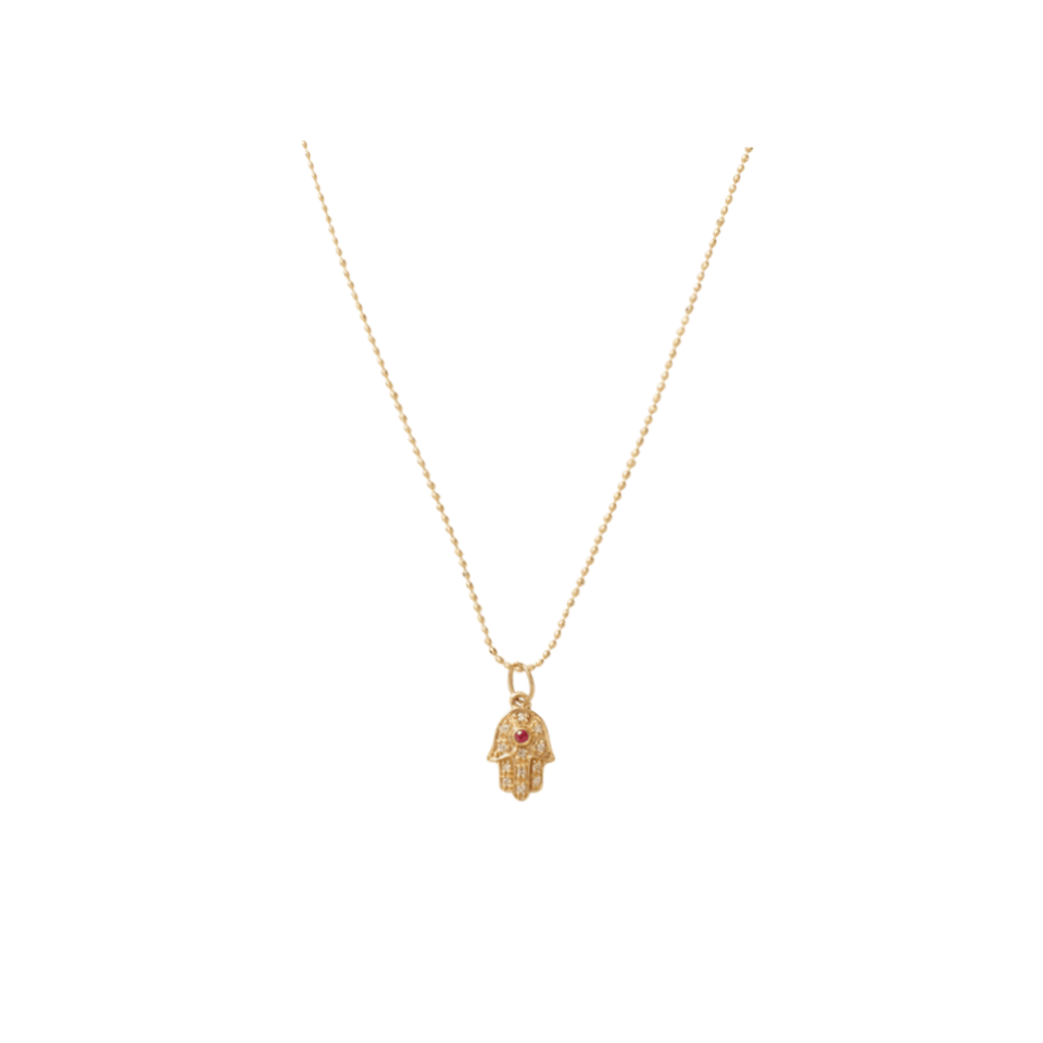 SYDNEY EVAN-Hamsa Hand Necklace-YELLOW GOLD