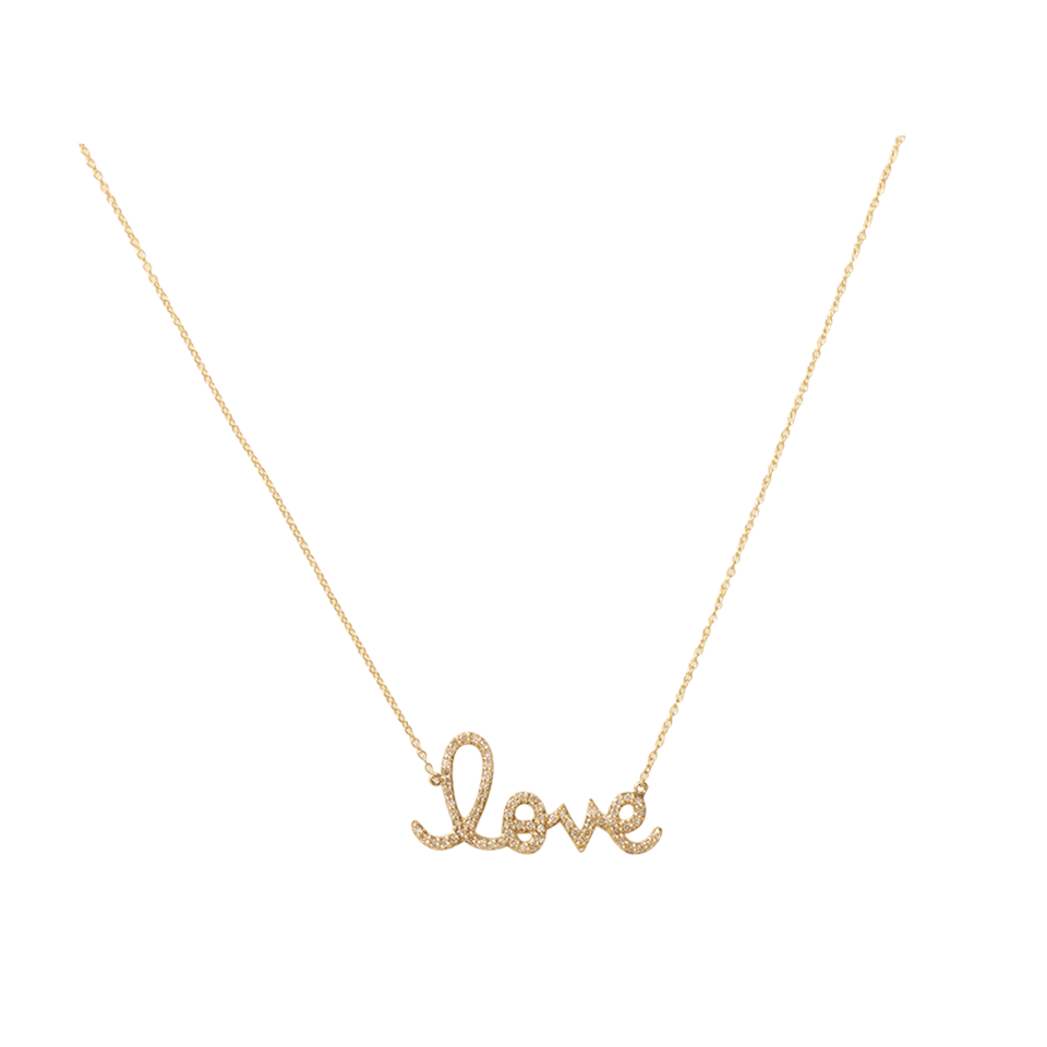 SYDNEY EVAN-Large Diamond Love Necklace-YELLOW GOLD