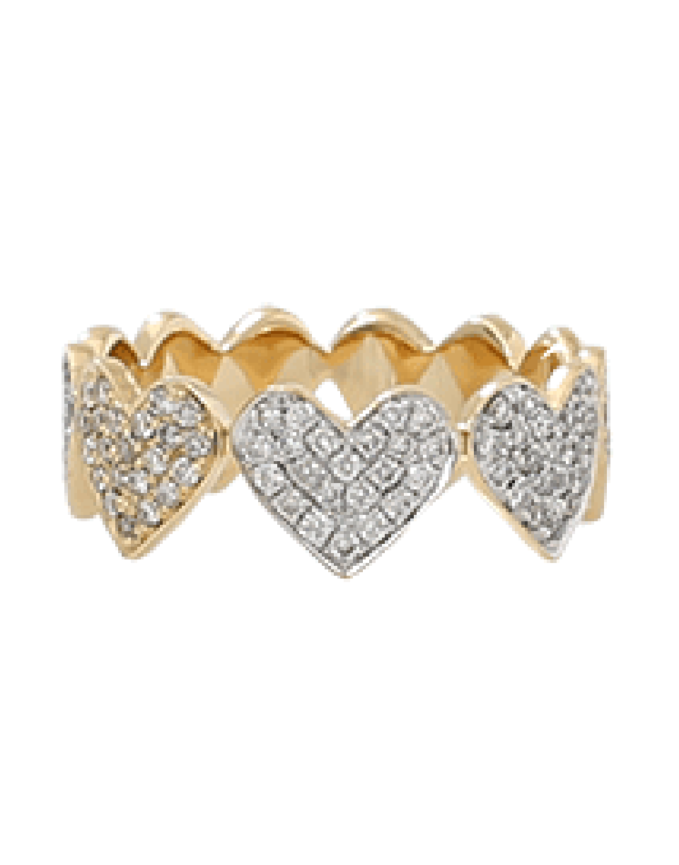 SYDNEY EVAN-Diamond Heart Eternity Ring-YELLOW GOLD