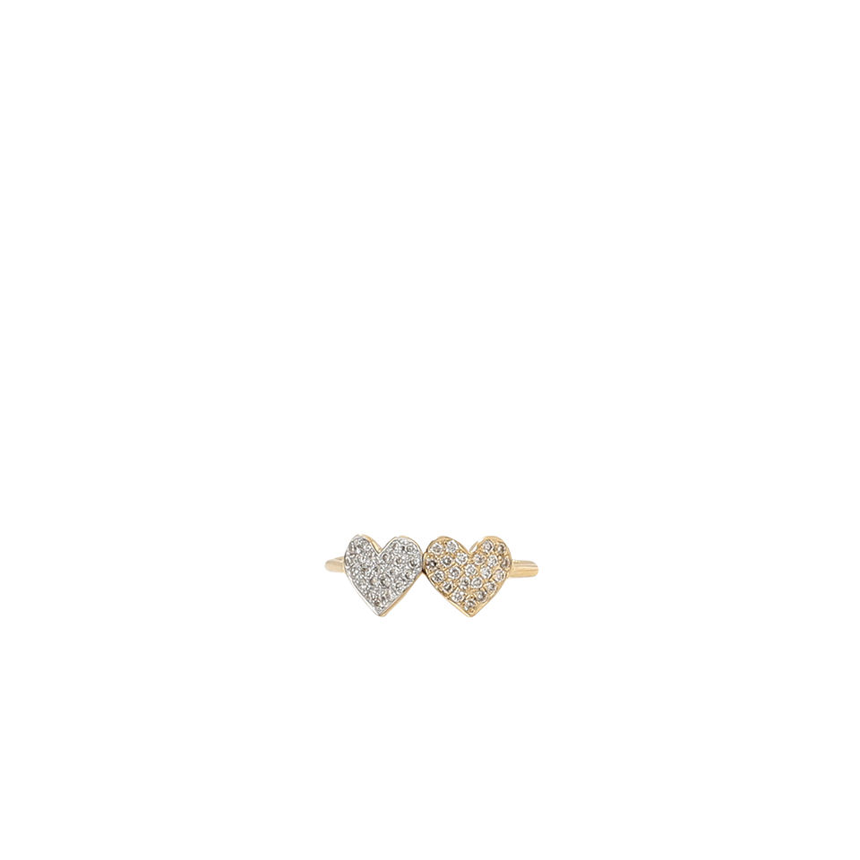 SYDNEY EVAN-Double Heart Diamond Ring-YELLOW GOLD