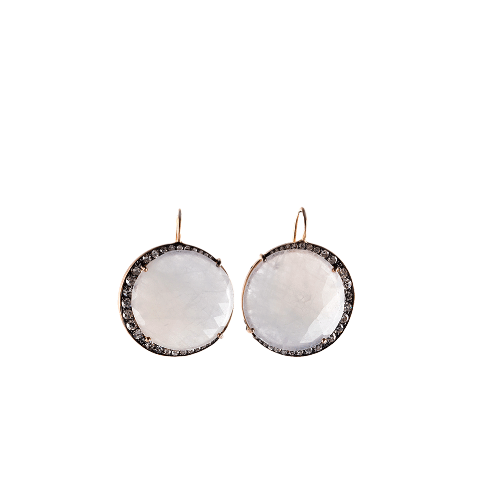 SYLVA & CIE-Lavender Sapphire Moon Earrings-ROSE GOLD