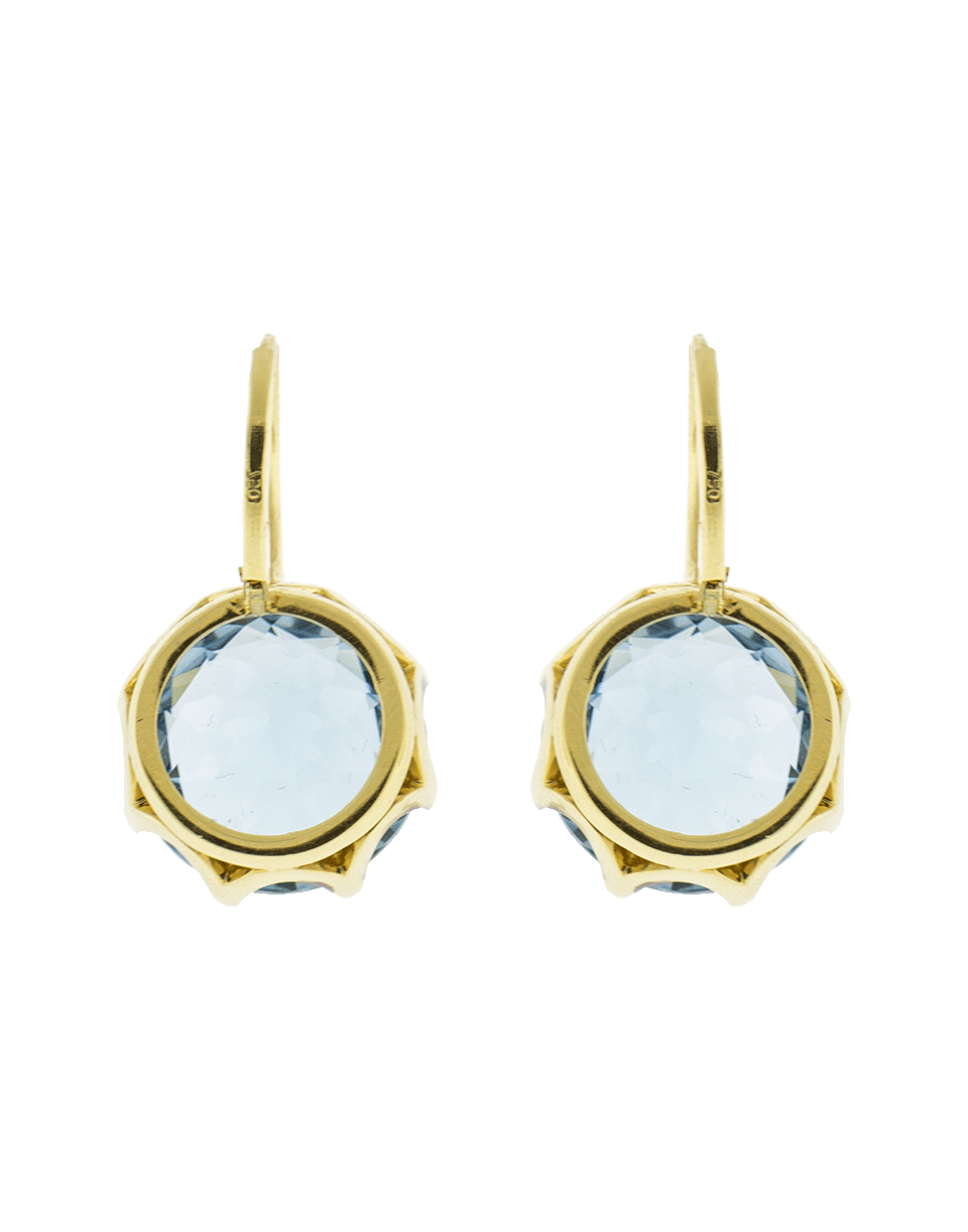 SYLVA & CIE-Blue Topaz Earrings-YELLOW GOLD