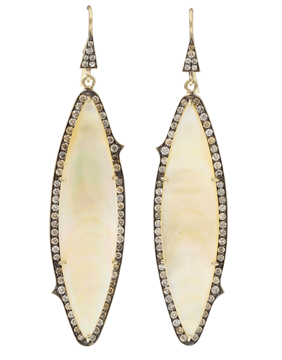 SYLVA & CIE-Mother-Of-Pearl Earrings-YELLOW GOLD