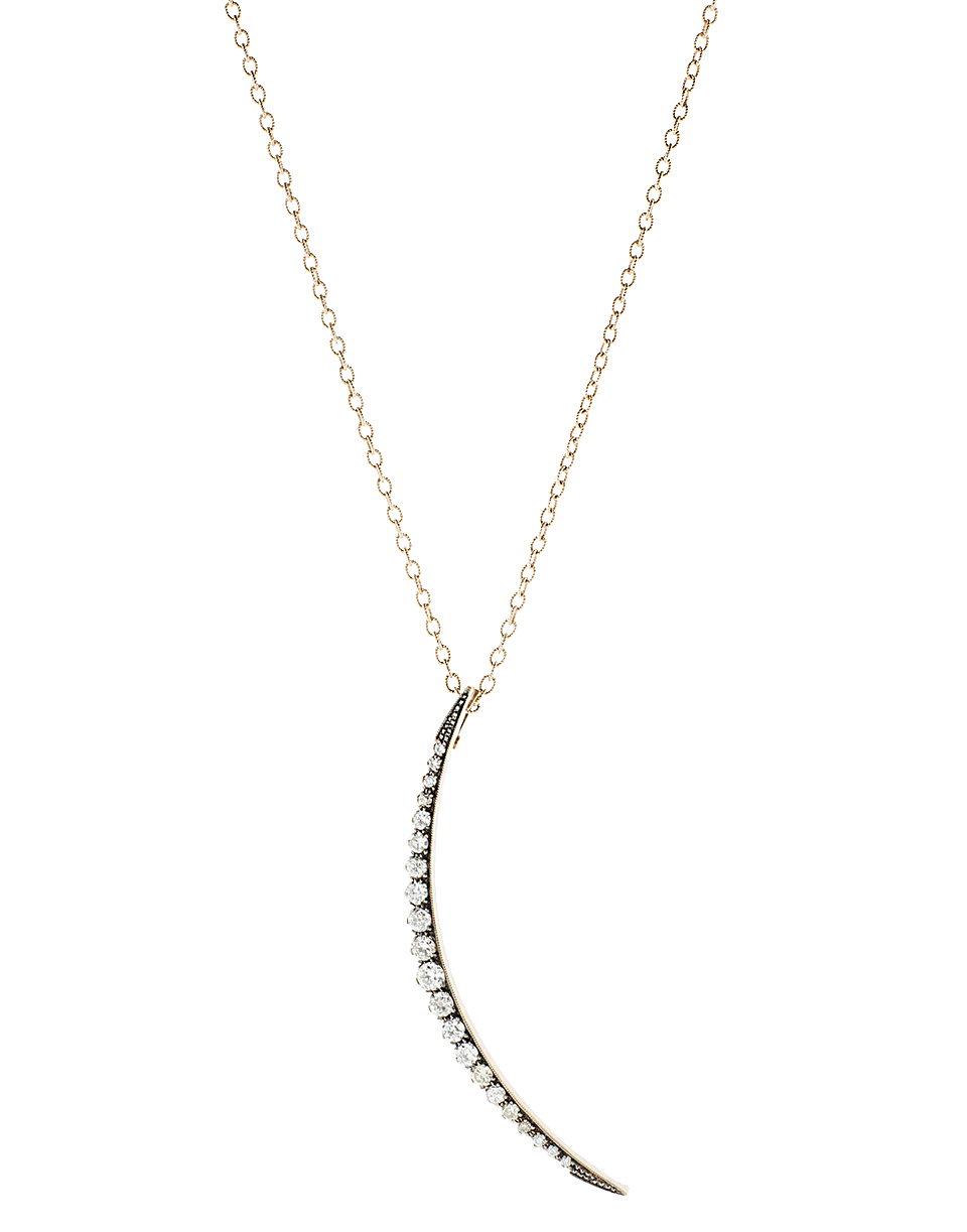 SYLVA & CIE-Crescent Moon Pendant Necklace-ROSE GOLD