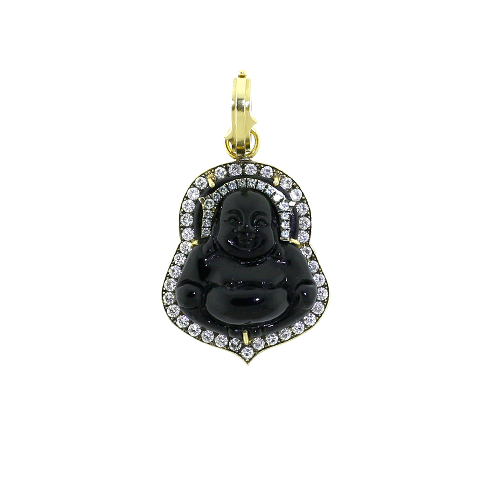 Black Jade Buddha Pendant JEWELRYFINE JEWELPENDANT SYLVA & CIE   