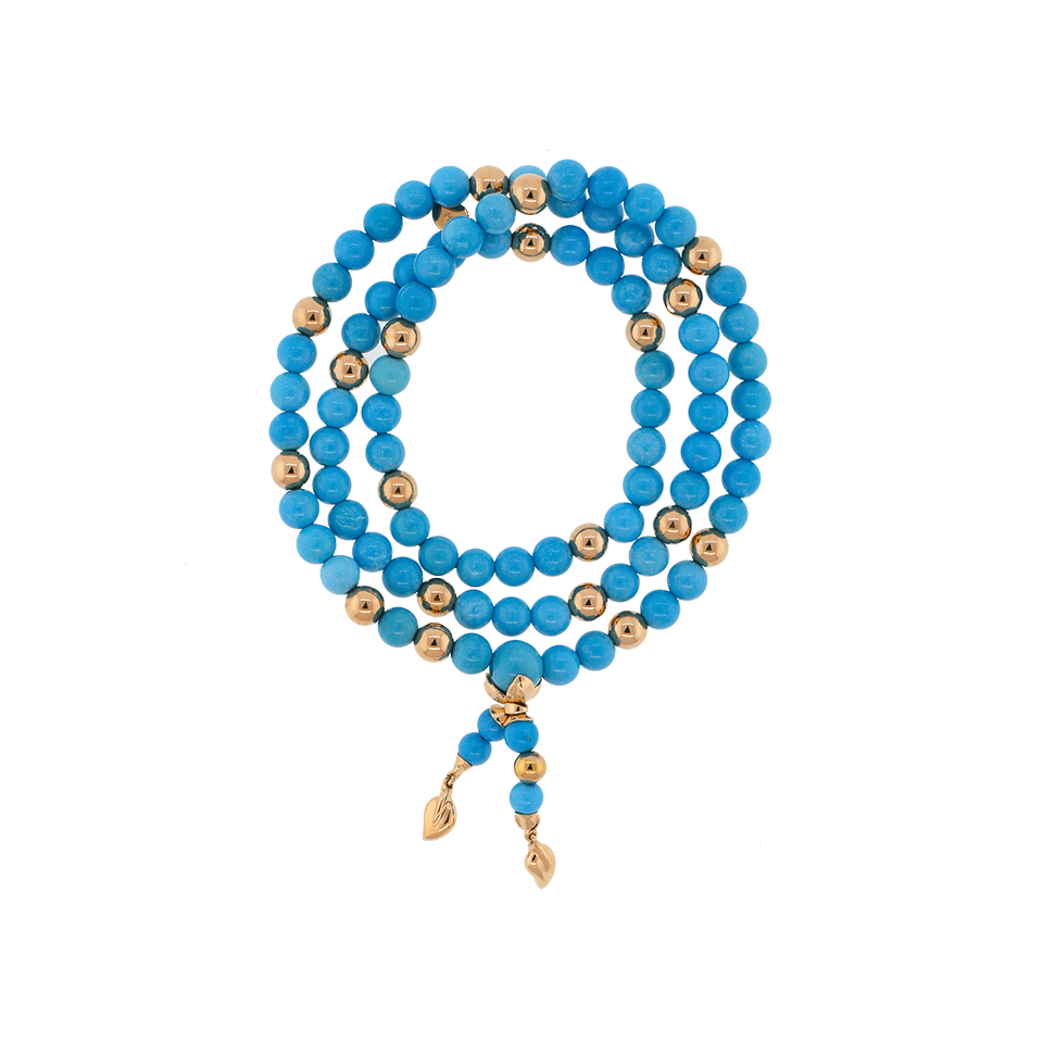 TAMARA COMOLLI-Turquoise India Wrap Bracelet-ROSE GOLD