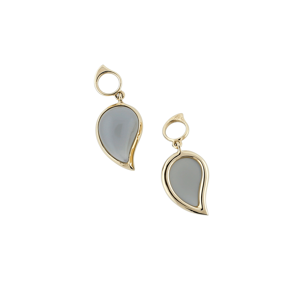 TAMARA COMOLLI-Grey Moonstone Single Drop Earrings-ROSE GOLD