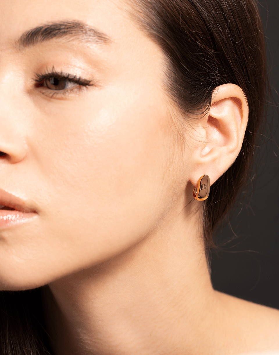 TAMARA COMOLLI-Small Huggie Earrings-ROSE GOLD
