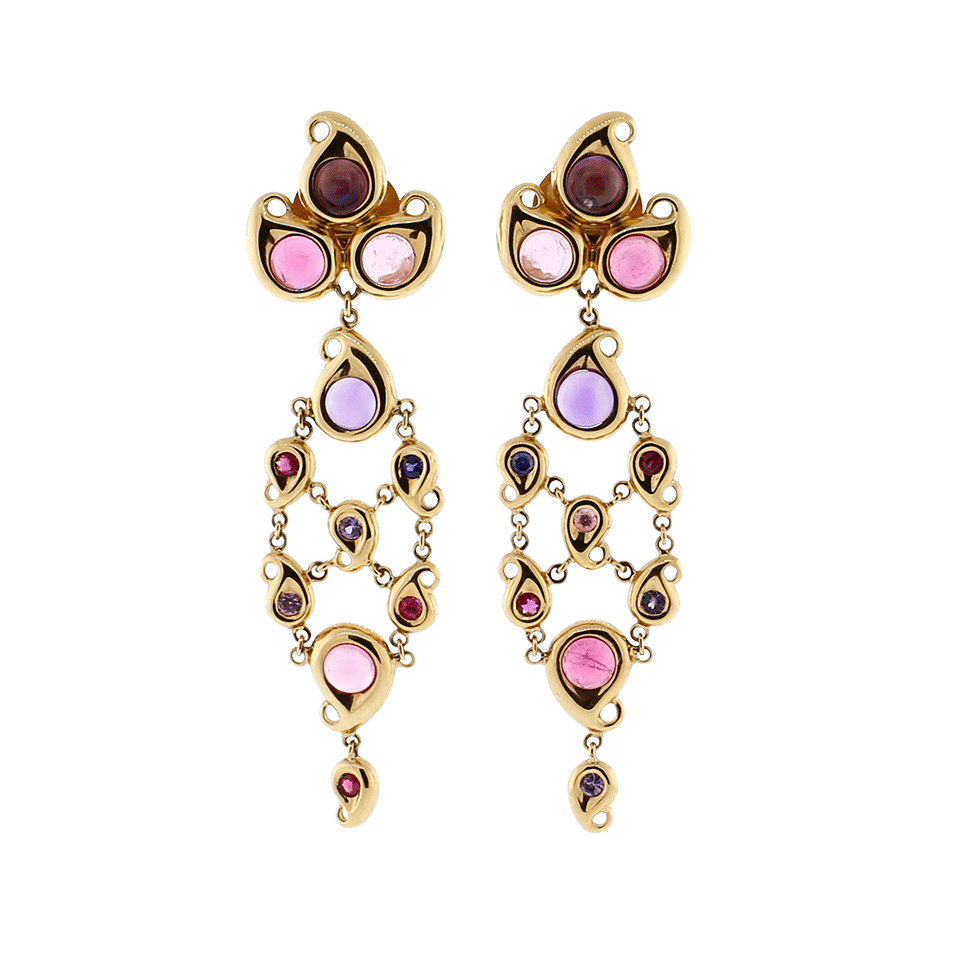 TAMARA COMOLLI-Wildberry Paisley Chandelier Earrings-ROSE GOLD