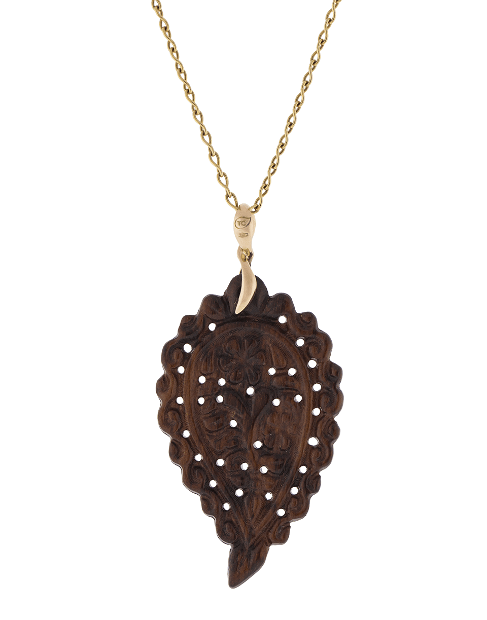 TAMARA COMOLLI-Large India Snakewood Pendant-ROSE GOLD