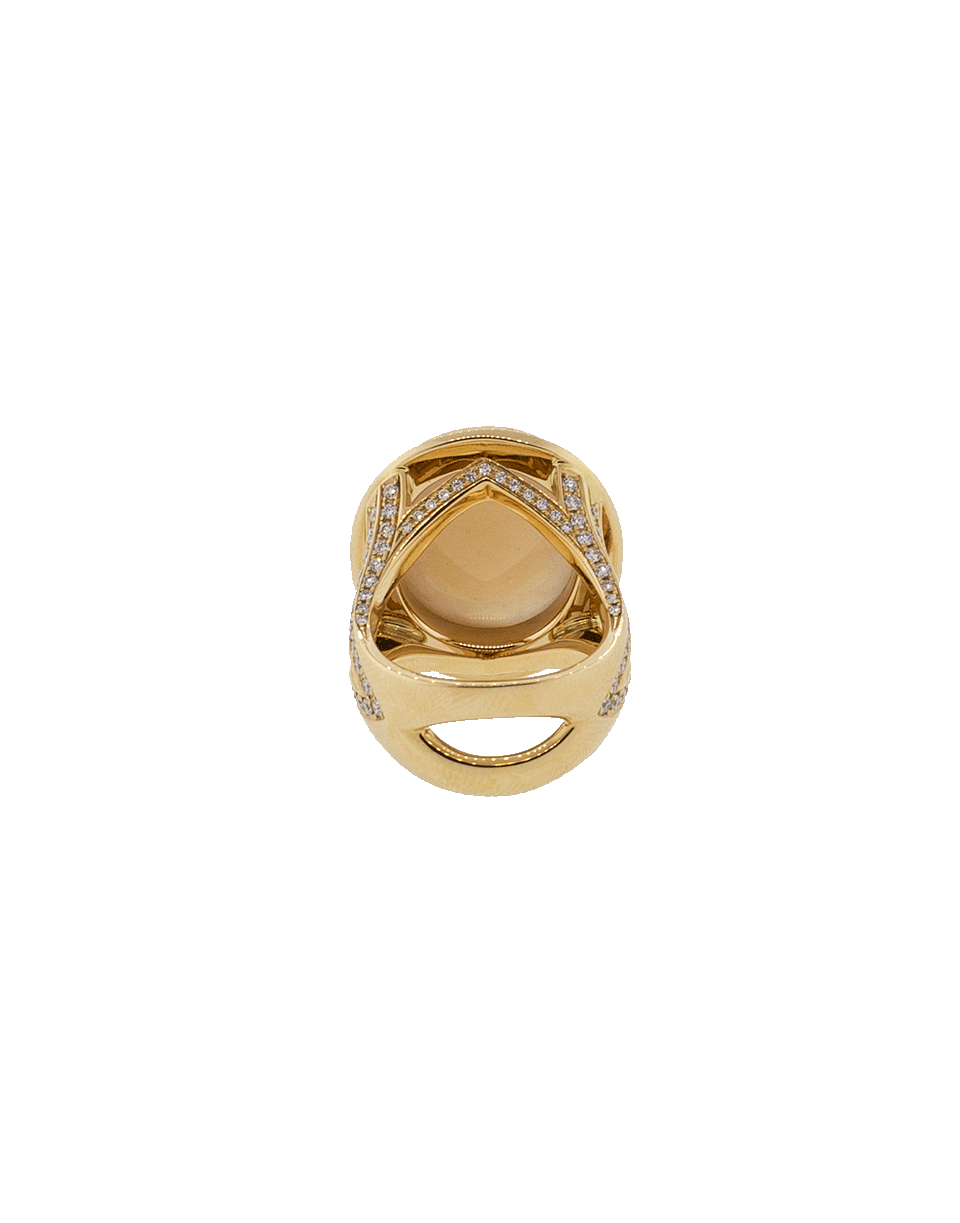 TAMARA COMOLLI-Small Brown Moonstone Cushion Ring-ROSE GOLD