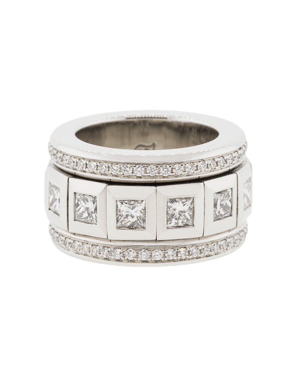TAMARA COMOLLI-Princess Pave Diamonds Ring-WHITE GOLD