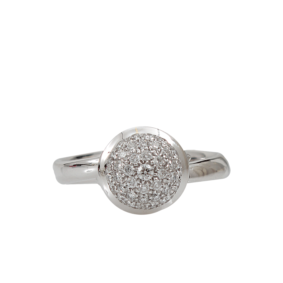 TAMARA COMOLLI-Diamond Bouton Ring-WHITE GOLD