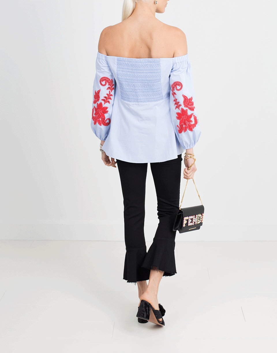 TANYA TAYLOR-Lace Embroidery Zayden Top-