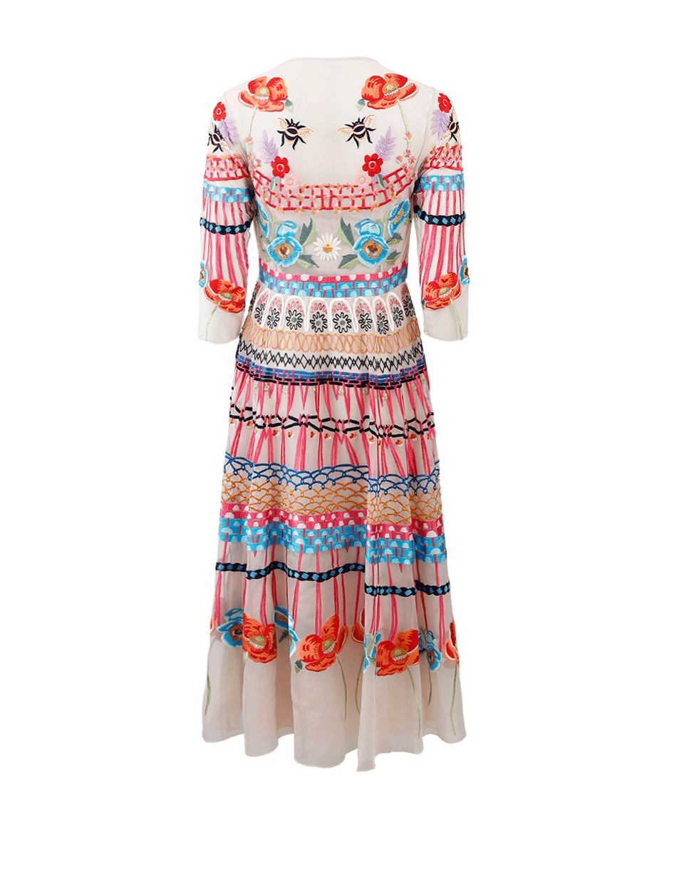TEMPERLEY LONDON-Aura Embroidered Dress-ALMOND