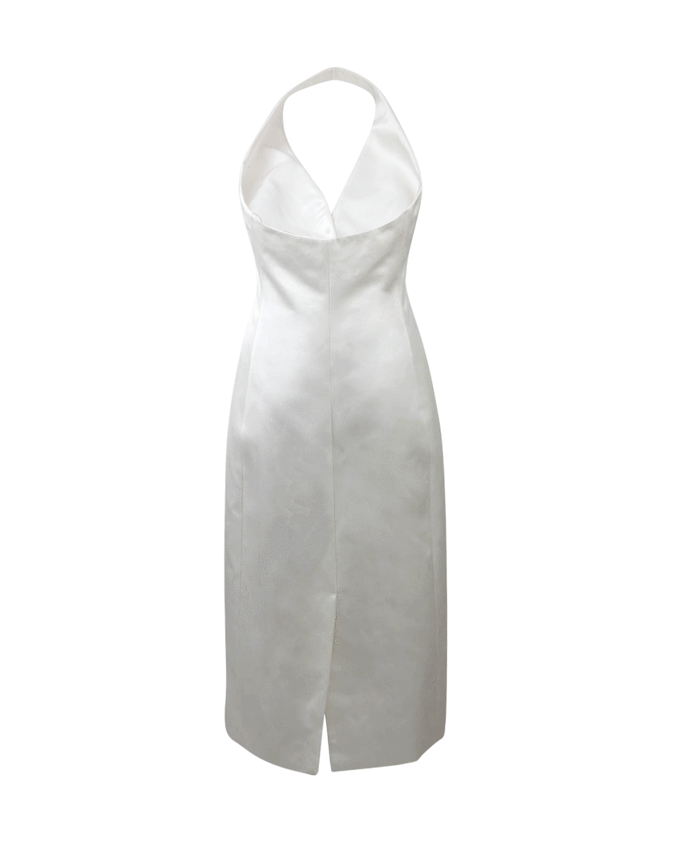 THE ROW-Lieke Halter Dress-WHITE