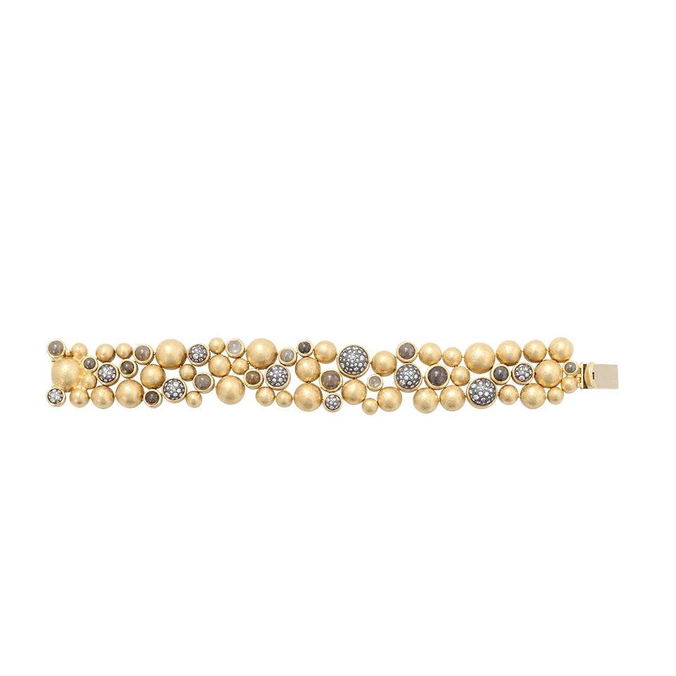 TODD REED-Cabochon Diamond Bracelet-YELLOW GOLD
