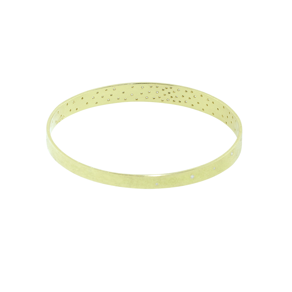 TODD REED-Diamond Sprinkle Tapered Bangle-YELLOW GOLD