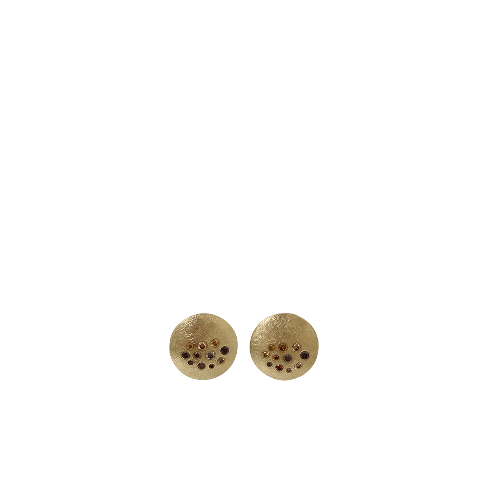 TODD REED-Autumn Diamond Stud Earrings-YELLOW GOLD