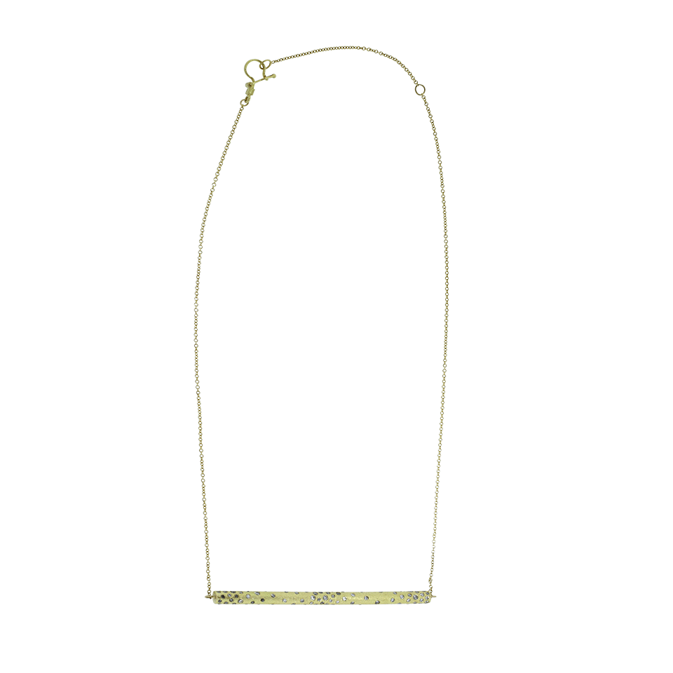 TODD REED-Diamond Sprinkle Bar Necklace-YELLOW GOLD