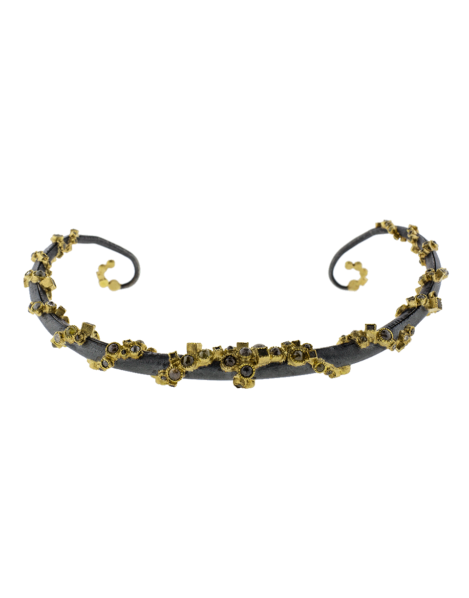 TODD REED-Diamond Wrap Collar Necklace-YELLOW GOLD