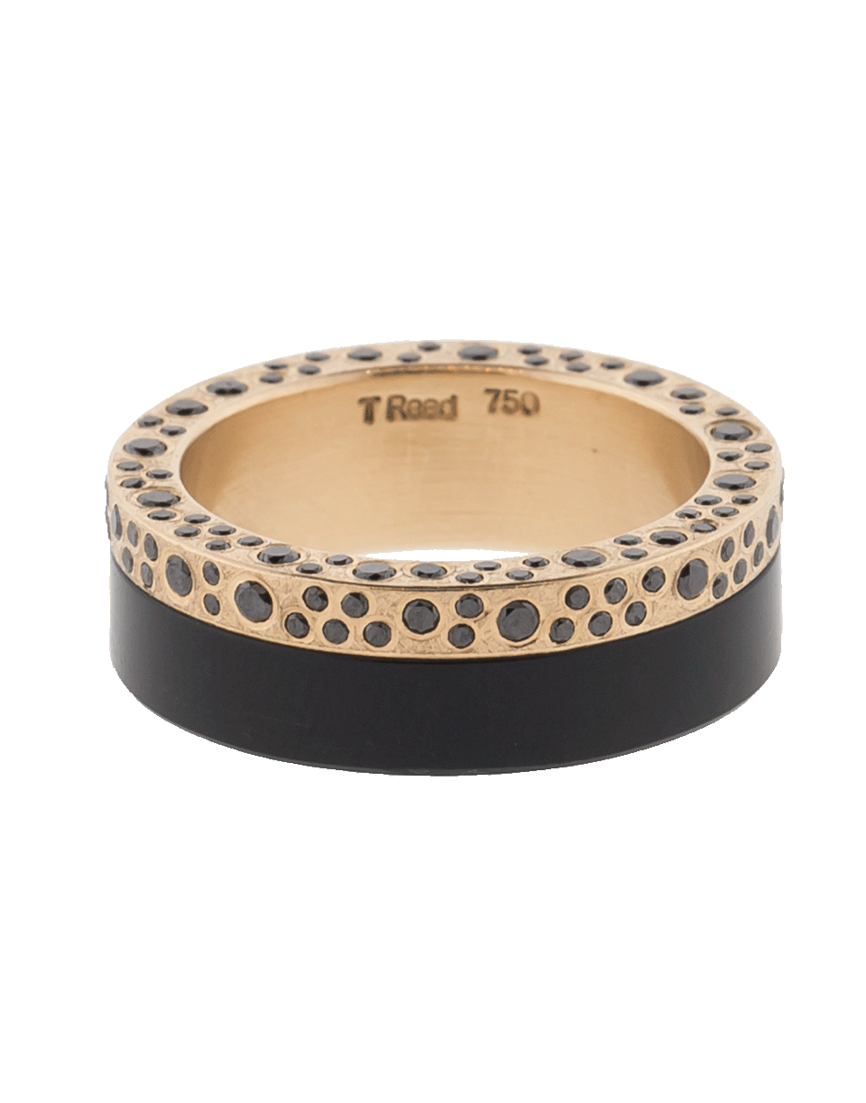 TODD REED-Black Jade Ring-ROSE GOLD