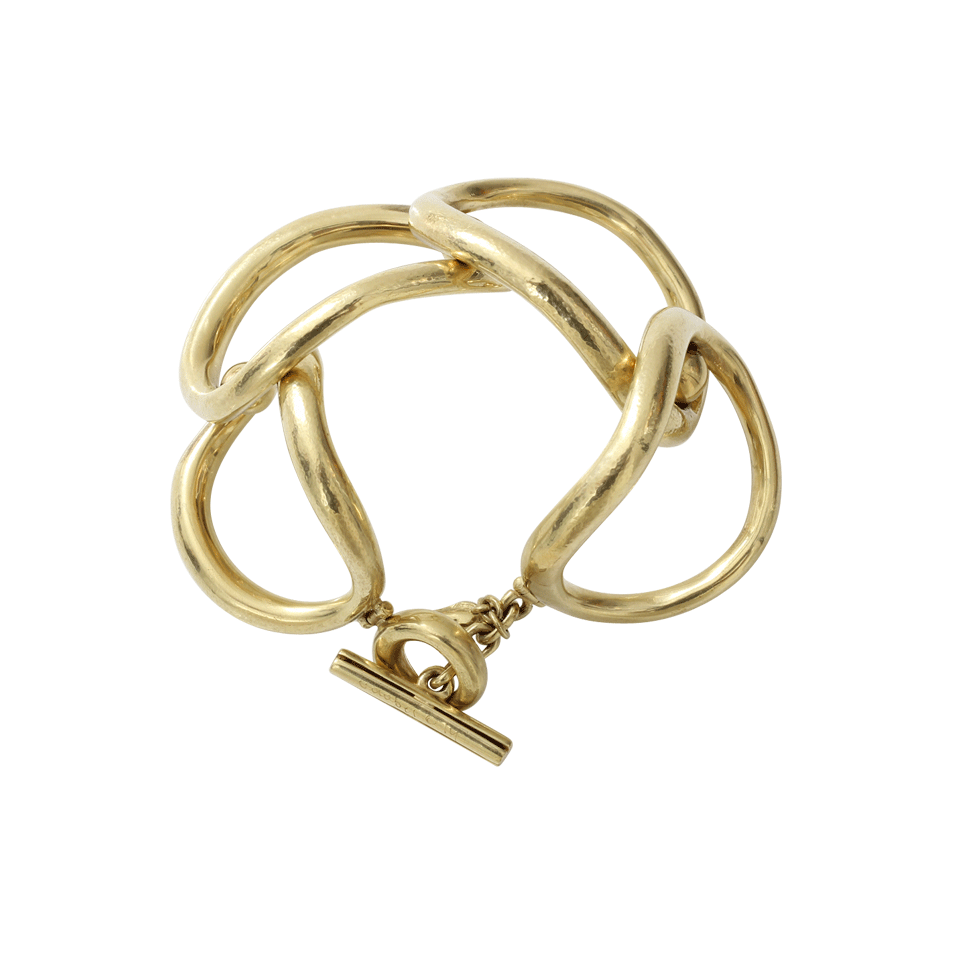 VAUBEL-Overlap Oval Ring Bracelet-GOLD