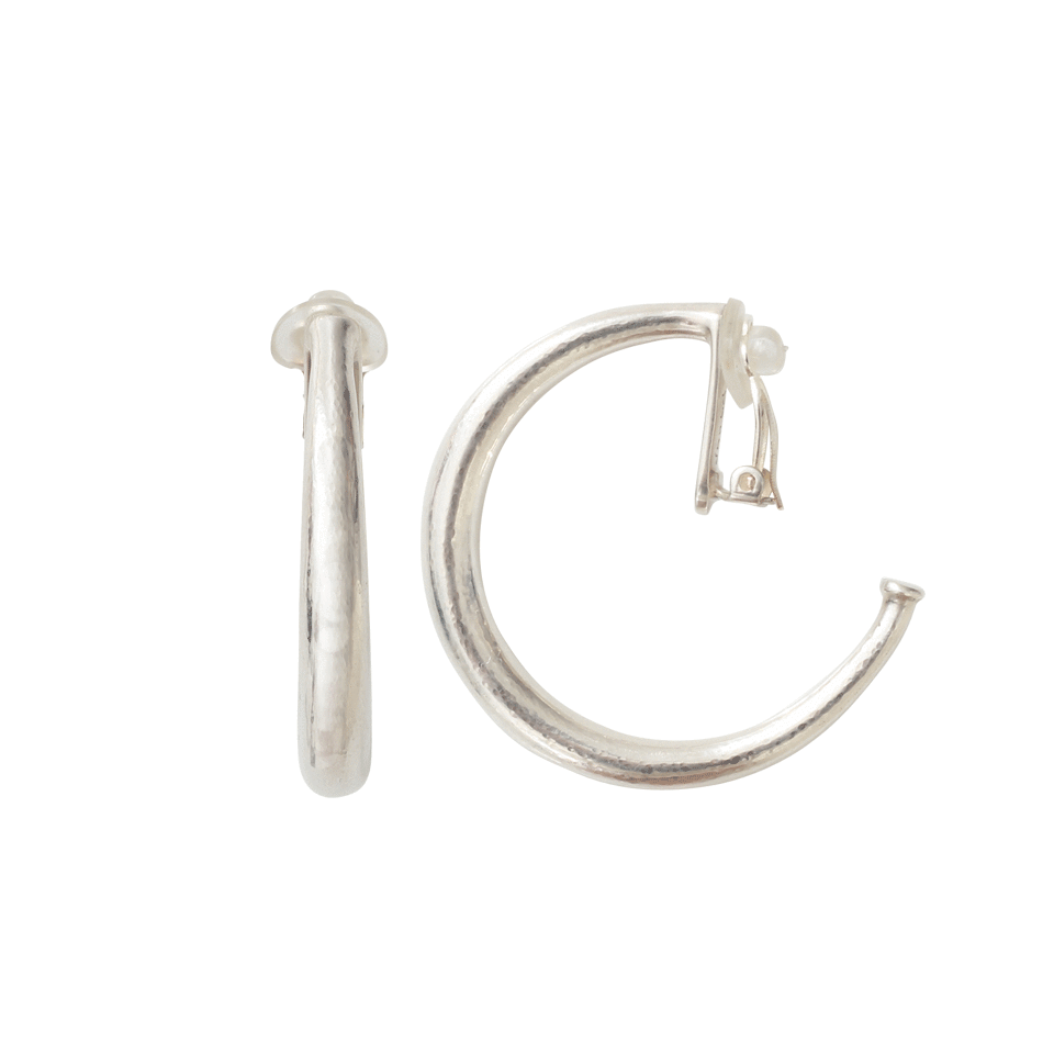 VAUBEL-Single Wire Hoop Clip Earrings-SILVER