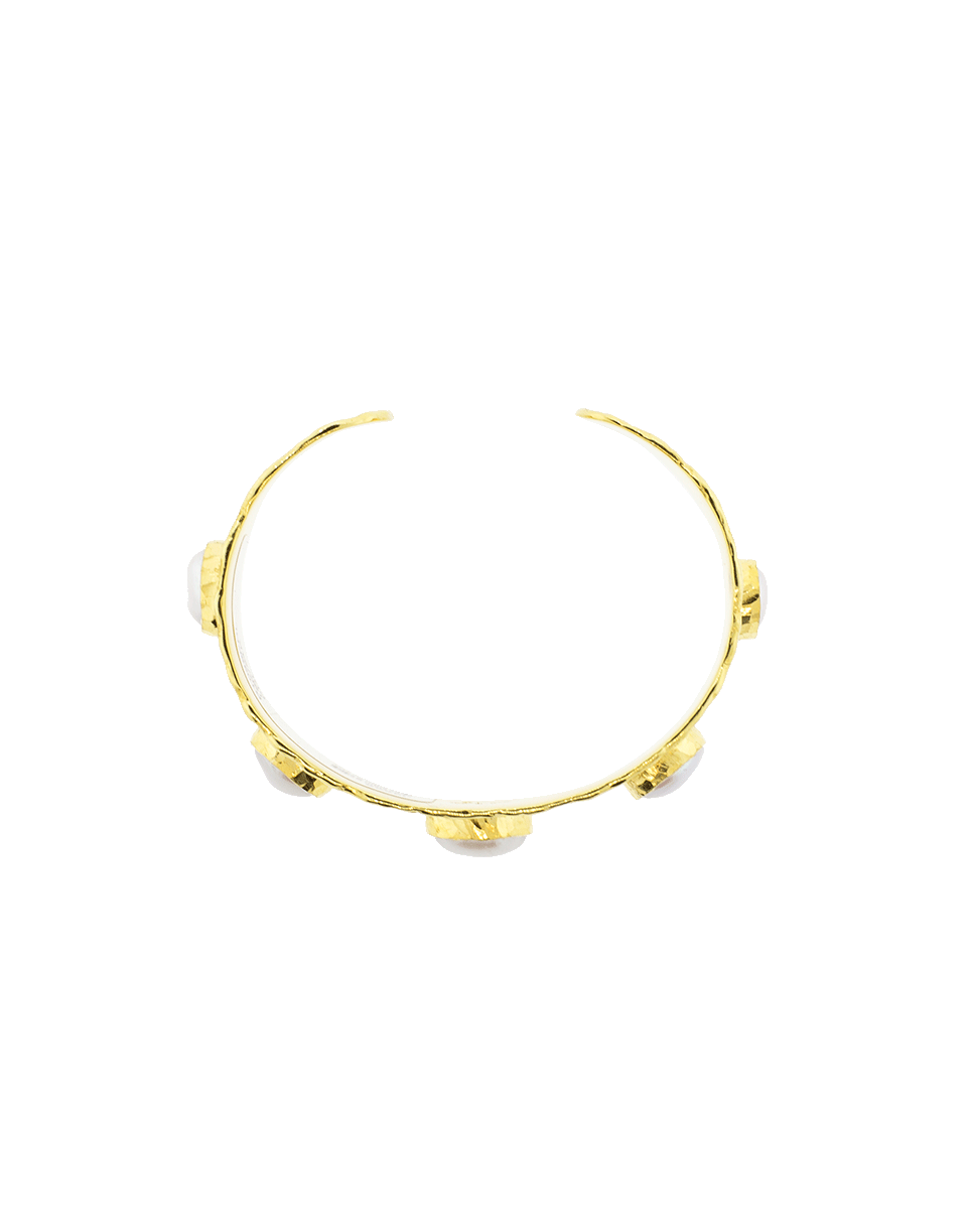 VICTOR VELYAN-Pearl Cuff Bracelet-YELLOW GOLD
