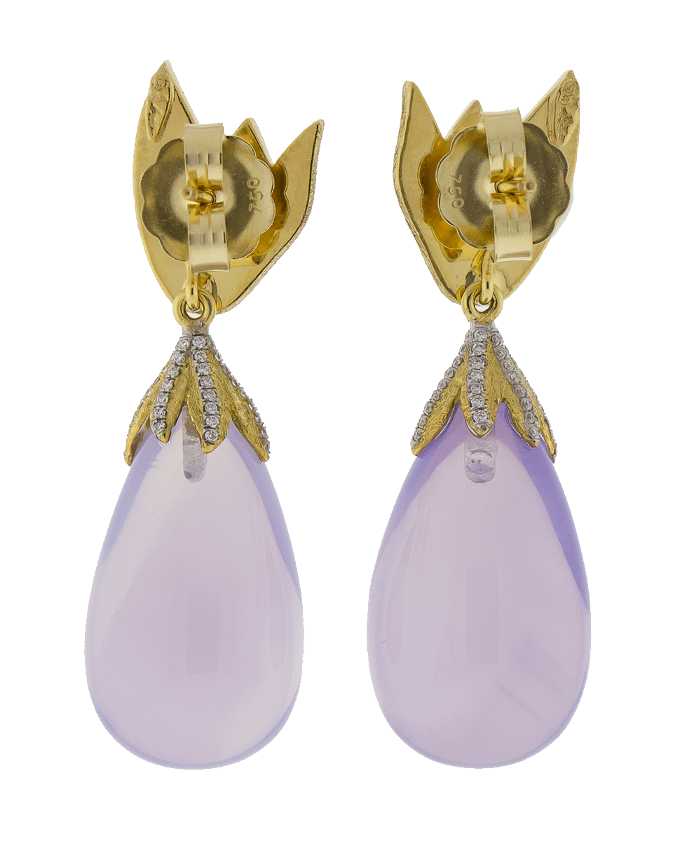 VICTOR VELYAN-Moon Quartz Drop Earrings-YELLOW GOLD