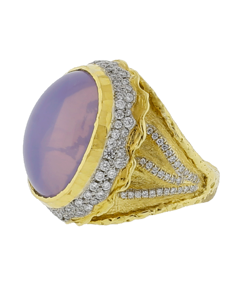 VICTOR VELYAN-Phosphosiderite Ring-YELLOW GOLD