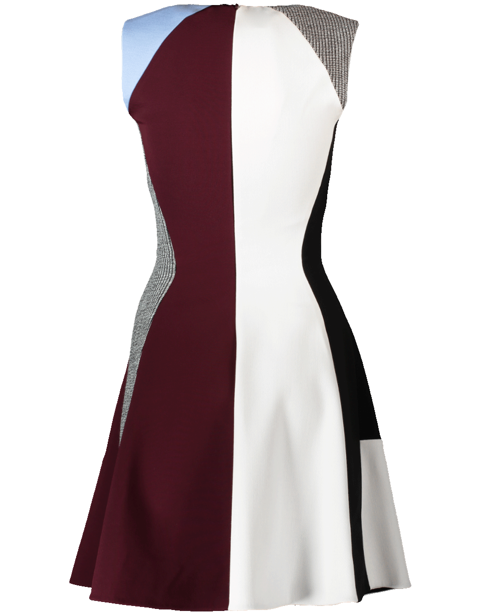 Houndstooth Flare Mini Dress CLOTHINGDRESSCASUAL VICTORIA BECKHAM   