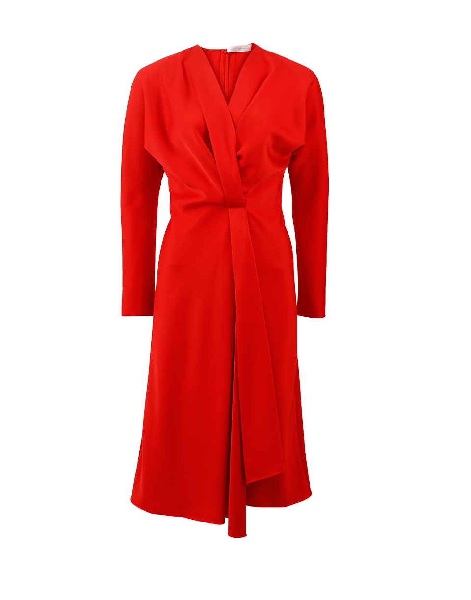 Wrap Drape Midi Dress CLOTHINGDRESSCASUAL VICTORIA BECKHAM   