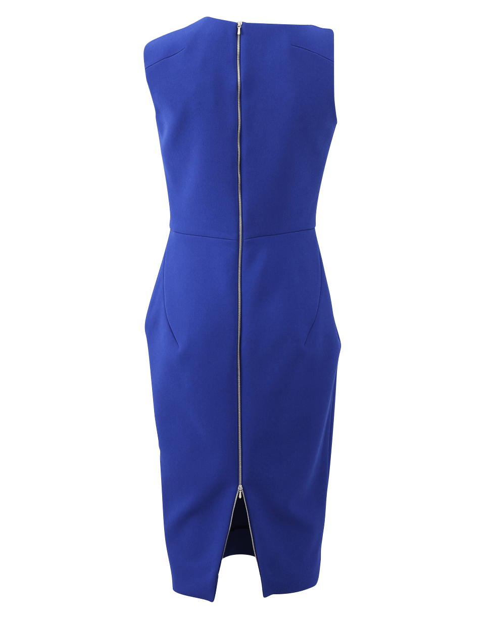 VICTORIA BECKHAM-Curve Neckline Dress-