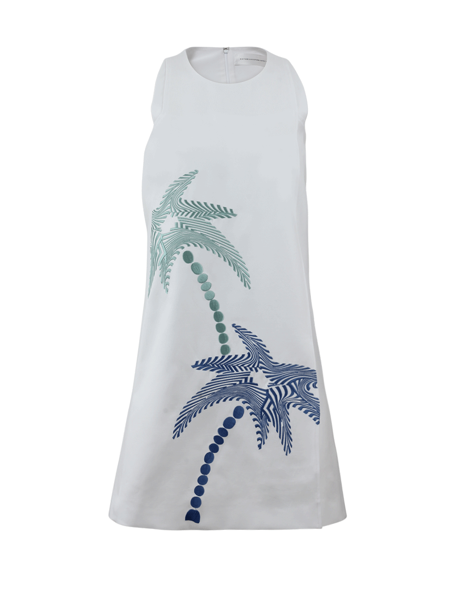 Palm Embroidered Dress CLOTHINGDRESSMISC VICTORIA BY V. BECKHAM   